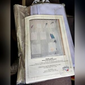 Shower Curtain with Multiple Storage Pockets - NWT - New With Tags